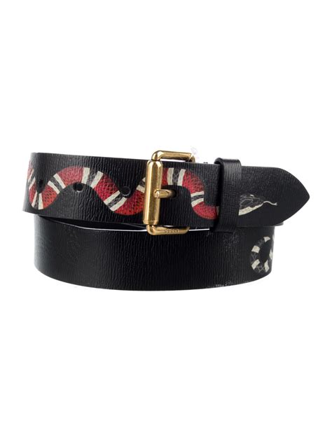 buy gucci king snake leather belt|Designer Luxury Casual Belts for Men .